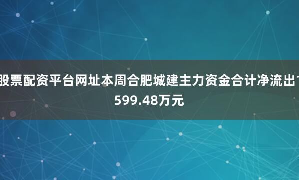 股票配资平台网址本周合肥城建主力资金合计净流出1599.48万元