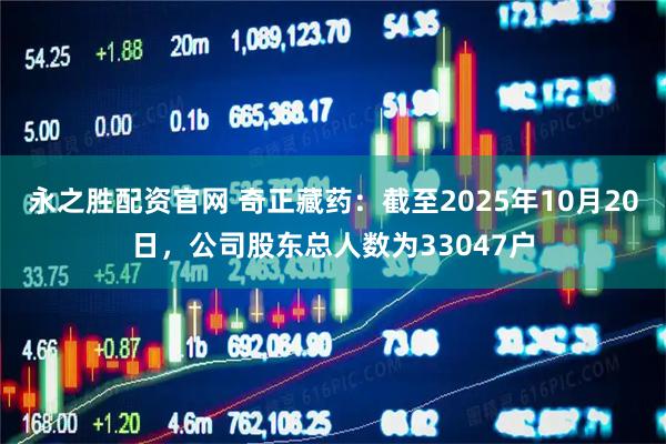 永之胜配资官网 奇正藏药：截至2025年10月20日，公司股东总人数为33047户